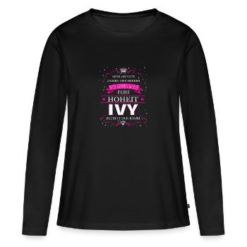 Your Highness Ivy enters the room - Women's Premium Organic Long Sleeve Shirt - black - Front - Julia (174cm)