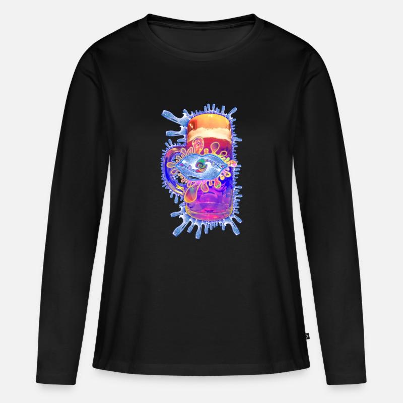 Opening - Women's Premium Organic Long Sleeve Shirt - black
