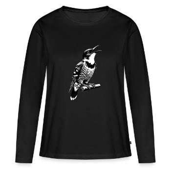 Coucou Forêt-Noire | Art de rue de Fribourg - T-shirt manches longues Premium bio Femme - noir - Devant - Julia (174cm)