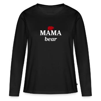 Mama bear - Women's Premium Organic Long Sleeve Shirt - black - Front - Julia (174cm)