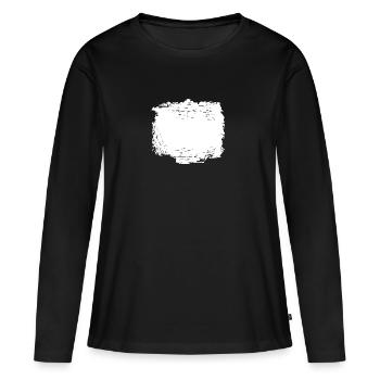 GRUNGE · BACKGROUND · HINTERGRUND - Frauen Premium Bio Langarmshirt - Schwarz - Vorne - Julia (174cm)
