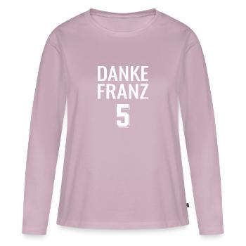 Danke Franz - Frauen Premium Bio Langarmshirt - Altrosa - Vorne - Julia (174cm)