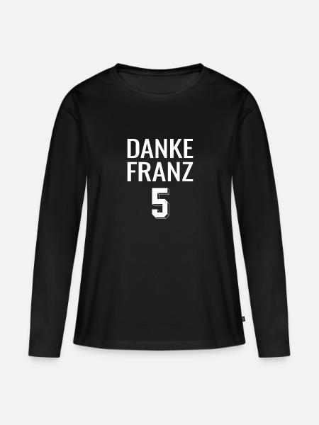 Danke Franz - Frauen Premium Bio Langarmshirt - Schwarz