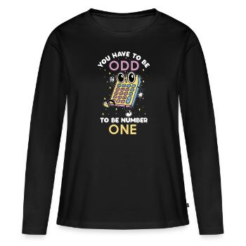 You Have To Be Odd To Be Number One Math - Women's Premium Organic Long Sleeve Shirt - black - Front - Julia (174cm)