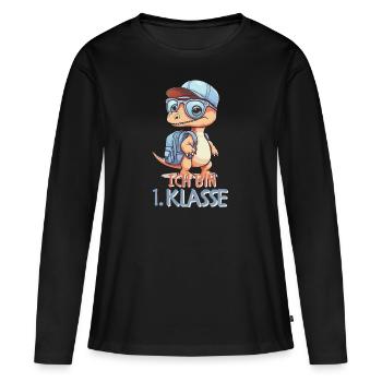 I'm 1st class. First-class elementary school student - Women's Premium Organic Long Sleeve Shirt - black - Front - Julia (174cm)