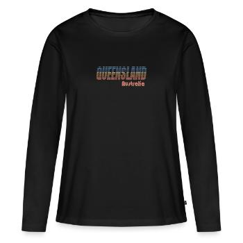 QUEENSLAND - Australia - Women's Premium Organic Long Sleeve Shirt - black - Front - Julia (174cm)