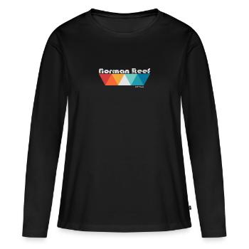 Récif normand - T-shirt manches longues Premium bio Femme - noir - Devant - Julia (174cm)