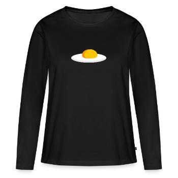 Eikevies - Frauen Premium Bio Langarmshirt - Schwarz - Vorne - Julia (174cm)