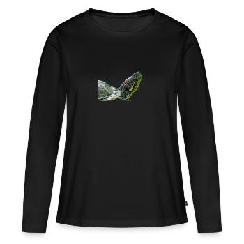 turtle schildkroete - Frauen Premium Bio Langarmshirt - Schwarz - Vorne - Julia (174cm)