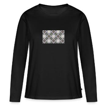 Old window glass with Nordic light - Women's Premium Organic Long Sleeve Shirt - black - Front - Julia (174cm)
