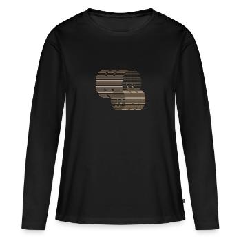 Une balle de foin à la ferme carerent ASCII - T-shirt manches longues Premium bio Femme - noir - Devant - Julia (174cm)