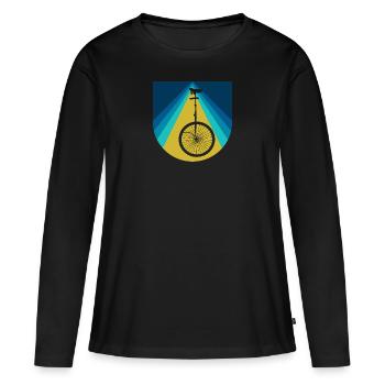 Monocycle monocycle cirque - T-shirt manches longues Premium bio Femme - noir - Devant - Julia (174cm)