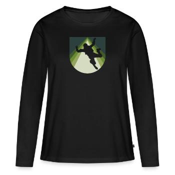 Parachuting Base Jumping - Frauen Premium Bio Langarmshirt - Schwarz - Vorne - Julia (174cm)