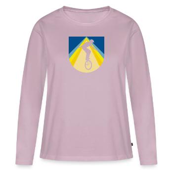 Einradfahren Pedale Artist - Frauen Premium Bio Langarmshirt - Altrosa - Vorne - Julia (174cm)