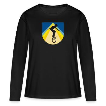 Artiste des pédales de monocycle - T-shirt manches longues Premium bio Femme - noir - Devant - Julia (174cm)