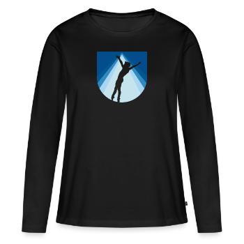Entraînement de gymnastique Équilibre sur les mains de gymnastique - T-shirt manches longues Premium bio Femme - noir - Devant - Julia (174cm)