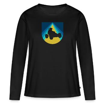 Auto Autocross Motorsport - T-shirt manches longues Premium bio Femme - noir - Devant - Julia (174cm)