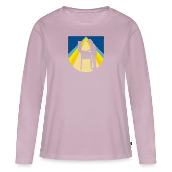 Arcade Pinball Gambler - T-shirt manches longues Premium bio Femme - rose poudré - Devant - Julia (174cm)