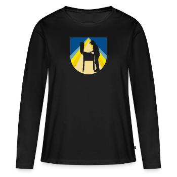 Arcade Pinball Gambler - T-shirt manches longues Premium bio Femme - noir - Devant - Julia (174cm)