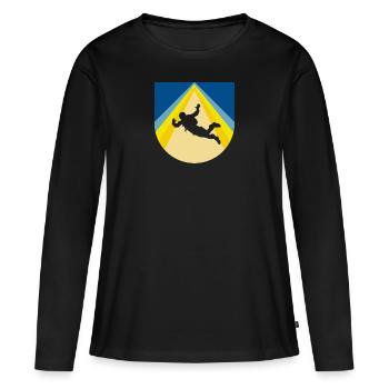 Skydive Parachuting Flugsport - Frauen Premium Bio Langarmshirt - Schwarz - Vorne - Julia (174cm)
