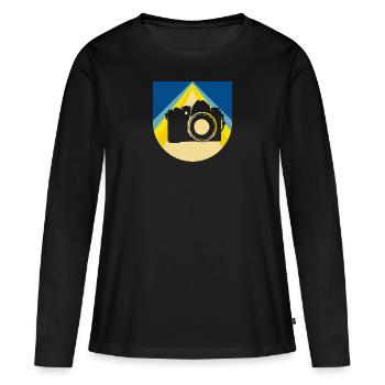 Photographe photographe - T-shirt manches longues Premium bio Femme - noir - Devant - Julia (174cm)