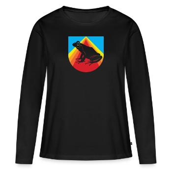 Amphibien Amphibien Rainette amphibienne - T-shirt manches longues Premium bio Femme - noir - Devant - Julia (174cm)