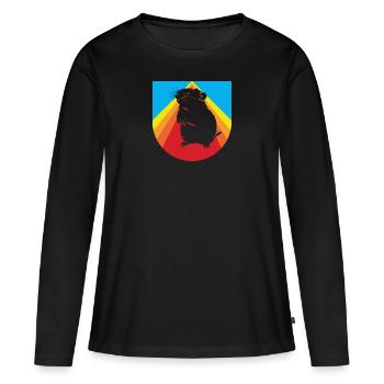 Hamster Haustier - Frauen Premium Bio Langarmshirt - Schwarz - Vorne - Julia (174cm)