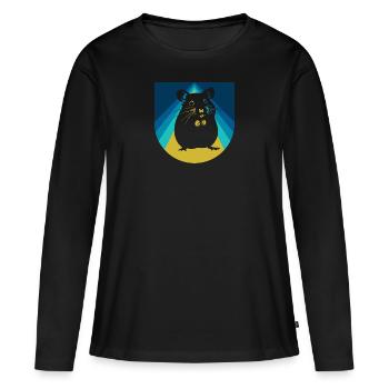 Rongeur Souris de compagnie - T-shirt manches longues Premium bio Femme - noir - Devant - Julia (174cm)