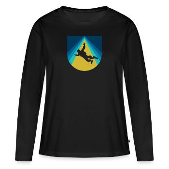 Skydive Adrenalin - Frauen Premium Bio Langarmshirt - Schwarz - Vorne - Julia (174cm)