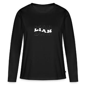 Drôle Lian Groovy 4 Hommes Femmes Cool Lian Tie Dye - T-shirt manches longues Premium bio Femme - noir - Devant - Julia (174cm)