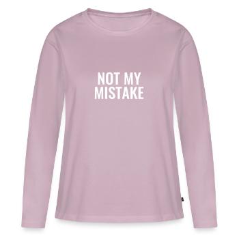 Not My mistake innocent innocence malchance maladroité - T-shirt manches longues Premium bio Femme - rose poudré - Devant - Julia (174cm)