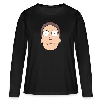 Rick and Morty Jerry Smith - Women's Premium Organic Long Sleeve Shirt - black - Front - Julia (174cm)