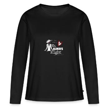 Mme toujours droit - PartnerLook shirt 001 - T-shirt manches longues Premium bio Femme - noir - Devant - Julia (174cm)