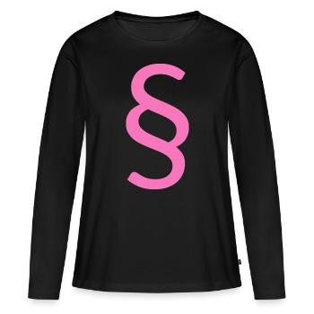 paragraphe rose pour avocate - T-shirt manches longues Premium bio Femme - noir - Devant - Julia (174cm)