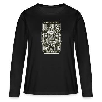 Dead Spaceman death Space - Frauen Premium Bio Langarmshirt - Schwarz - Vorne - Julia (174cm)