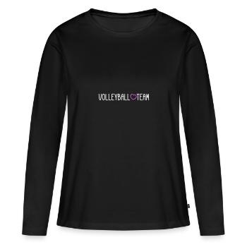 Équipe de volley-ball - T-shirt manches longues Premium bio Femme - noir - Devant - Julia (174cm)