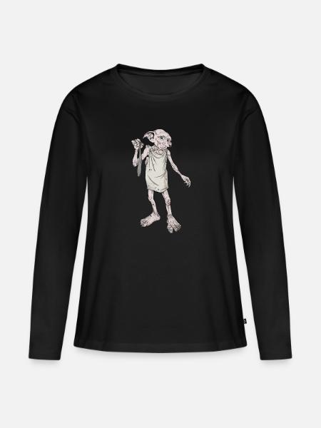 Harry Potter Dobbys Geschenk - Frauen Premium Bio Langarmshirt - Schwarz