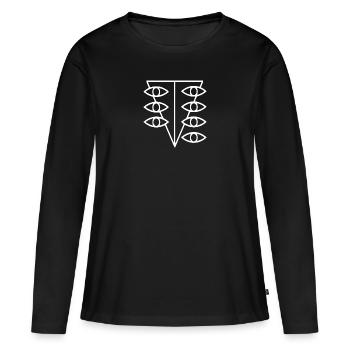 Logo seele - T-shirt manches longues Premium bio Femme - noir - Devant - Julia (174cm)