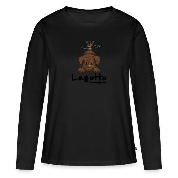 Comic3 2 2 - T-shirt manches longues Premium bio Femme - noir - Devant - Julia (174cm)
