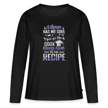 Cuisine Gastronomie Délicieuse Marmite - T-shirt manches longues Premium bio Femme - noir - Devant - Julia (174cm)
