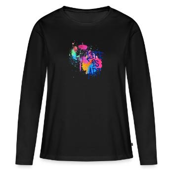 art,art,graffiti,painting,watercolor,colorful,colorful,colorful - Women's Premium Organic Long Sleeve Shirt - black - Front - Julia (174cm)