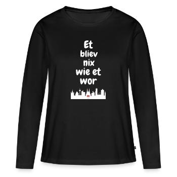 Karneval Köln Kölle Alaaf Kölsches Grundgesetz Fun - T-shirt manches longues Premium bio Femme - noir - Devant - Julia (174cm)