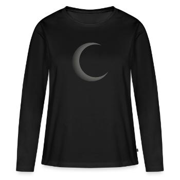 Moon Crescent Symbol Crescent Night Sky Crescent Moon - Women's Premium Organic Long Sleeve Shirt - black - Front - Julia (174cm)