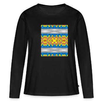 réflexion - T-shirt manches longues Premium bio Femme - noir - Devant - Julia (174cm)