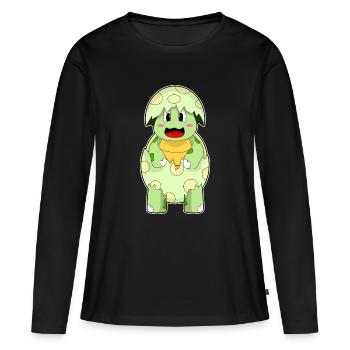 Schildkröte Eierschale - Frauen Premium Bio Langarmshirt - Schwarz - Vorne - Julia (174cm)
