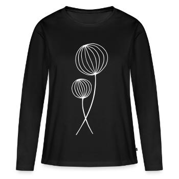 Lampion Pusti Original by heavenlygoods DESIGN - Frauen Premium Bio Langarmshirt - Schwarz - Vorne - Julia (174cm)