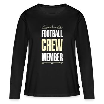 Football Crew - Frauen Premium Bio Langarmshirt - Schwarz - Vorne - Julia (174cm)