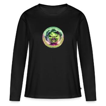 me prends pas le chou - T-shirt manches longues Premium bio Femme - noir - Devant - Julia (174cm)