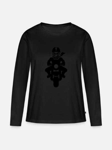 Motorcycle - Women's Premium Organic Long Sleeve Shirt - black