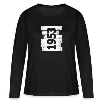 Eltern 1953 - Frauen Premium Bio Langarmshirt - Schwarz - Vorne - Julia (174cm)